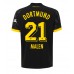 Borussia Dortmund Donyell Malen #21 Bortedrakt 2023-24 Korte ermer